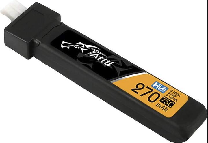 Actual product image Tattu Battery LiPo 270mAh 3.8V 75C 1S1P JST-PHR 2.0 (5pcs) (3.80 V, 270 mAh)