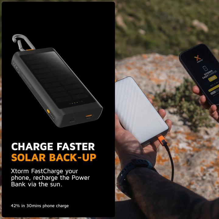 Produktbild Xtorm 15W, 1x USB-C, 1x USB-A Solar Power Bank (10000 mAh, 15 W, 37000 Wh)