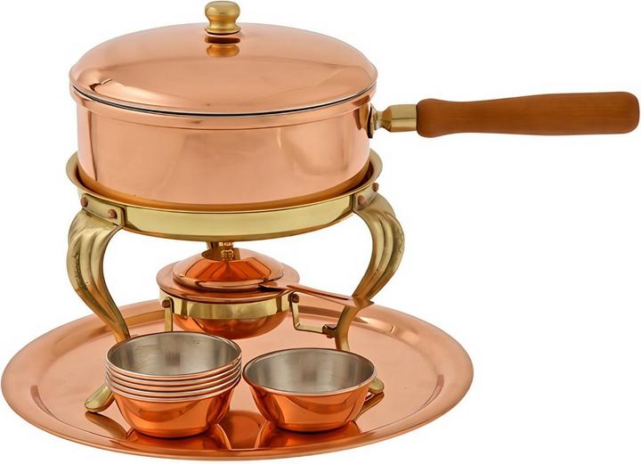 Produktbild Ich-zapfe Vollständiges Fondue, Fonduetopf - aus Kupfer (Käsefondue, Schokoladenfondue)