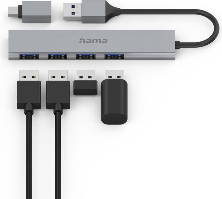 Actual product image Hama Slim (USB-A, 4 Ports)
