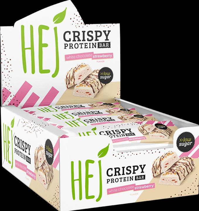 Immagine prodotto HEJ Nutrition HEJ Crispy Protein Bar (12 x 45g) (Fragola, Cioccolato bianco, 1 pz., 540 g)