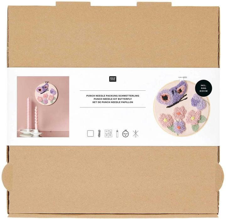 Produktbild Rico Design Punch Needle Packung, Schmetterling