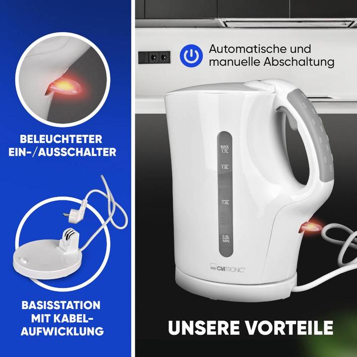 Produktbild Bomann Clatronic Wasserkocher weiss WK3819 (1.70 l)
