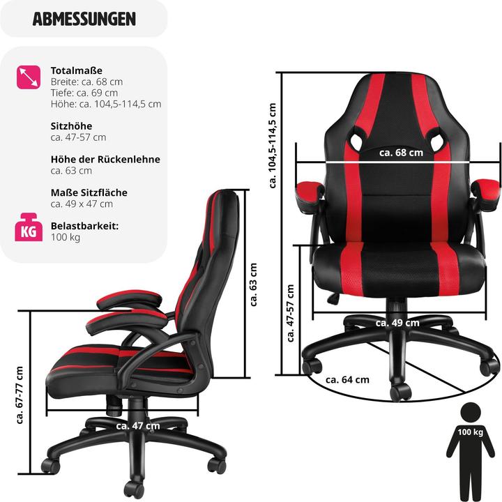 Image du produit tectake Fauteuil de bureau Benny