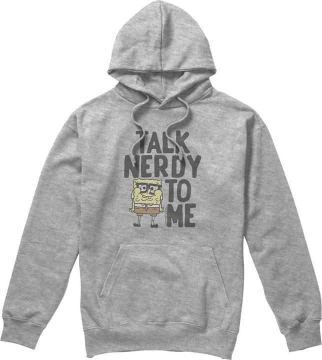 Immagine prodotto Spongebob Squarepants Talk Nerdy To Me Felpa con Cappuccio Uomo (M)