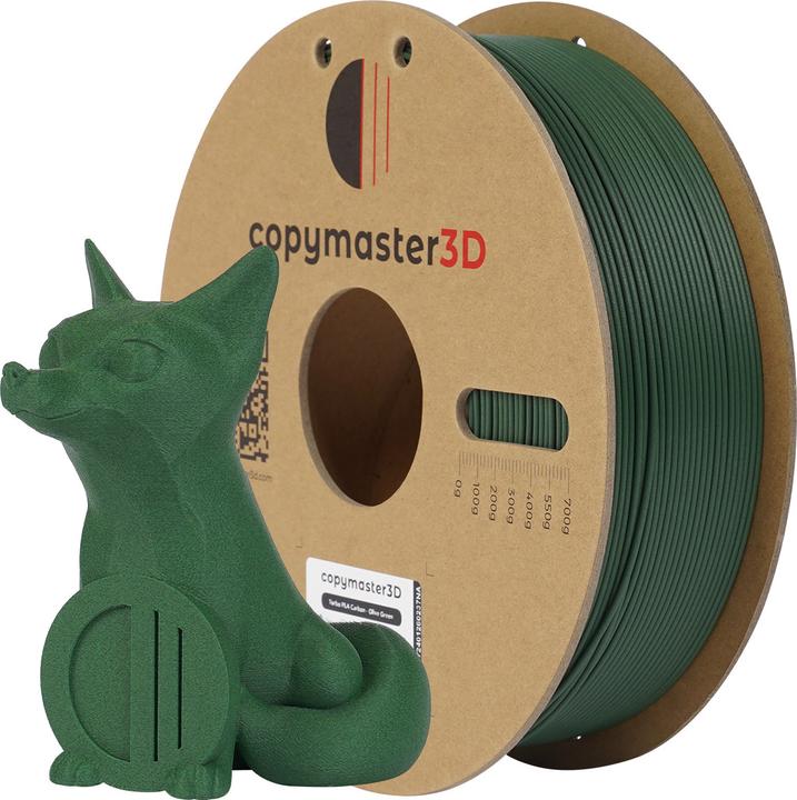 Productafbeelding Copymaster3D Turbo PLA Carbon 3D printer filament, 1.75 mm, olive green (PLA, 1.75 mm, 1262 g, Groen)
