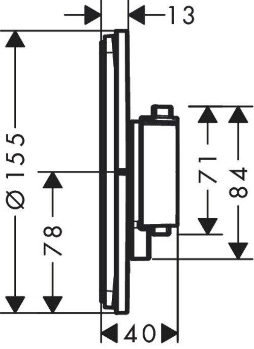 Produktbild hansgrohe ShowerSelect Comfort S Thermostat, Unterputz, 1 Verbraucher, ein zusätzlicher Abgang, run