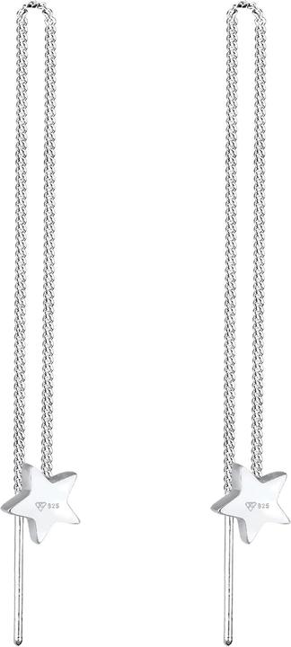Elli Ohrringe Sterne Astro Kette Kristalle 925 Silber (Glaskristall, 925er Sterling Silber)