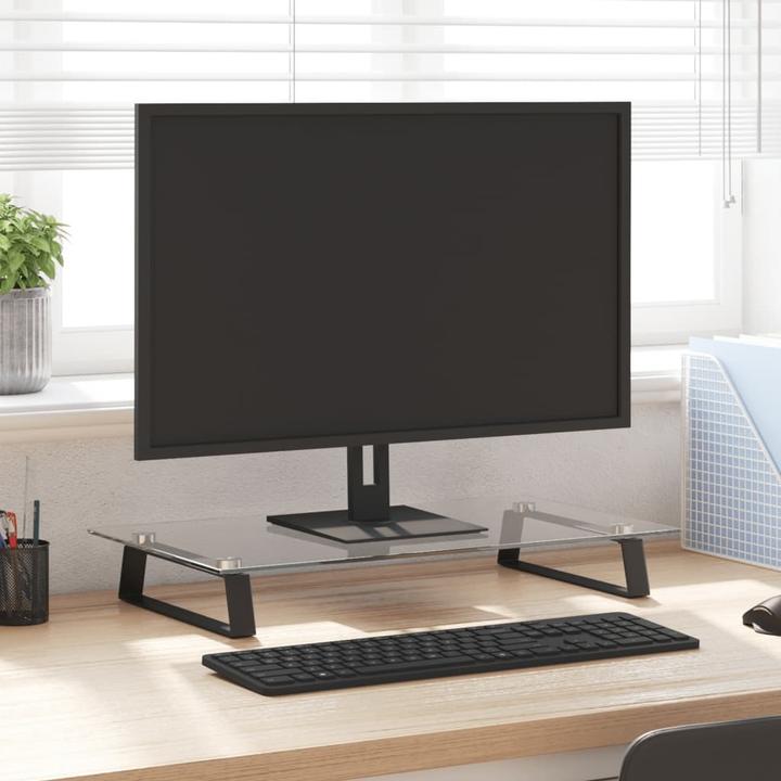 Image du produit VidaXL Support d'écran Noir 60x35x8 cm verre trempé et