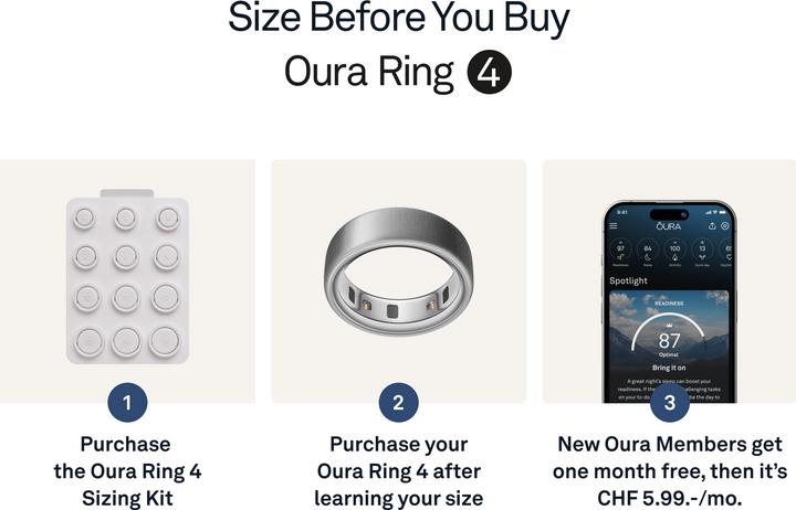Actual product image Oura Ring 4 (13, Brushed Silver)