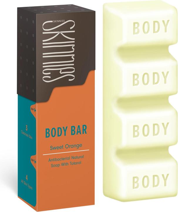 Skinnies Body Bar Sweet Orange (Hartseife, 100 ml)