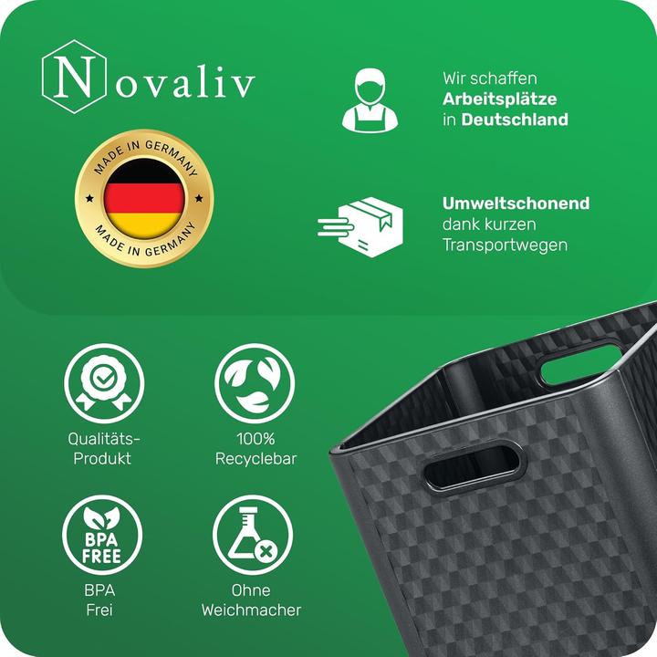 Produktbild Novaliv 4X Box 30x30x30 cm Kunststoff Boxen für Kallax Regal Körbe 30x30 Aufbewahrungsbox als Schran (30 x 30 x 30 cm, 25 l)