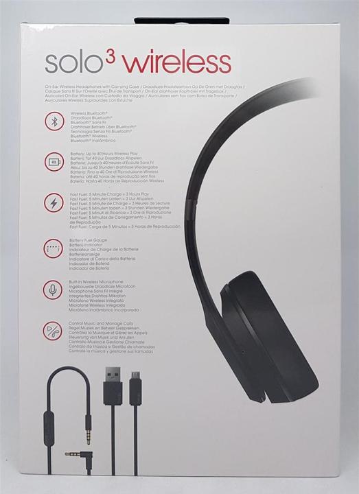 Produktbild Beats Solo3 (ANC, 40 h, Kabellos, Kabelgebunden)
