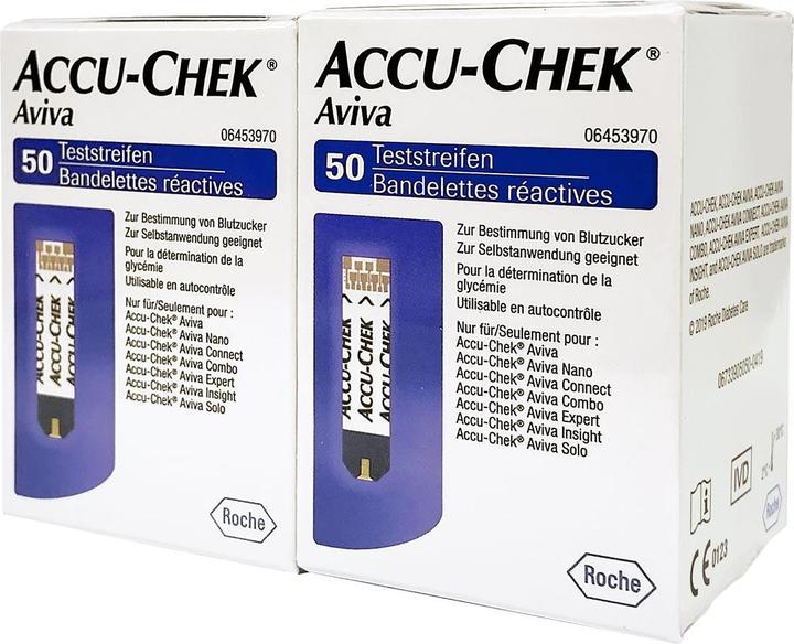 Produktbild Accu-Chek PI-APS) Aviva Teststreifen (2 x 50 Stk) (Teststreifen)