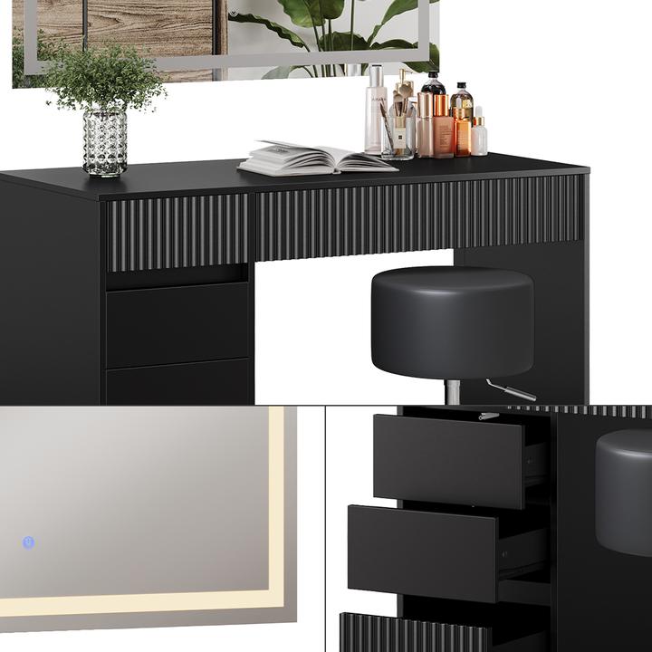 Produktbild Vicco Omira mit Hocker und Beleuchtung (120 x 76 x 55 cm)