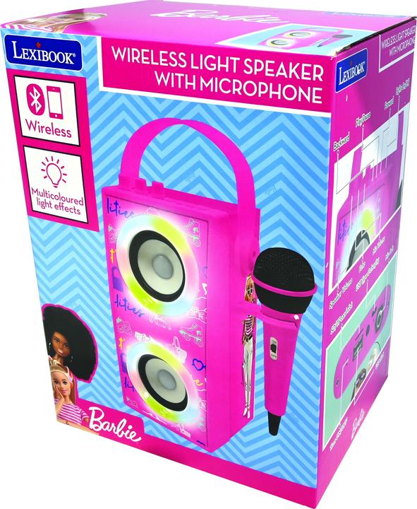 Produktbild Lexibook Barbie tragbarer Bluetooth Lautsprecher mit Mikrofon und Lichteffekte