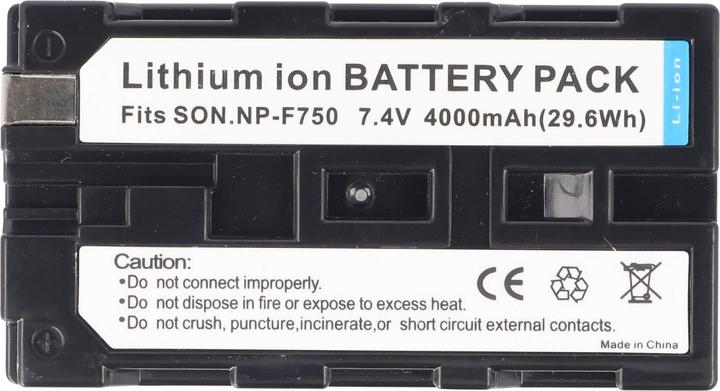 Actual product image AccuCell Akku Sony NP-F750, NP-F770, NP-F550, NP-F530, NP-F330, NP-F570 (Camera battery)
