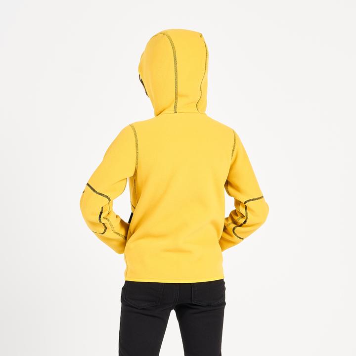 Immagine prodotto Tribord Giacca in pile da vela per bambini calda e reversibile 500 blu navy/giallo (164)
