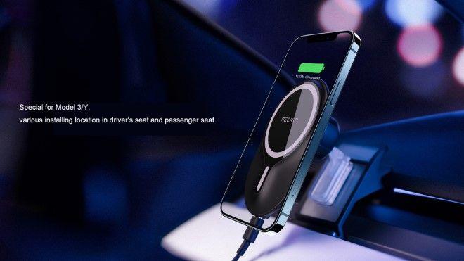 Image du produit Nillkin Chargeur magnétique sans fil de voiture W2 pour Tesla Model 3 & Model Y (7.50 W)