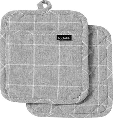 Ladelle Potholder Eco Check 21x21 cm 2 pcs. (Polyester, Cotton)