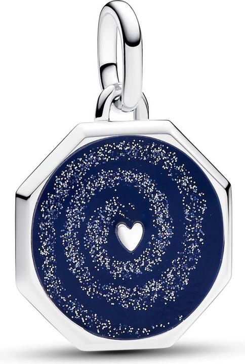 Pandora ME Galaxie Herz Medaillon Charmm (Emaille, Sterling Silber 925)