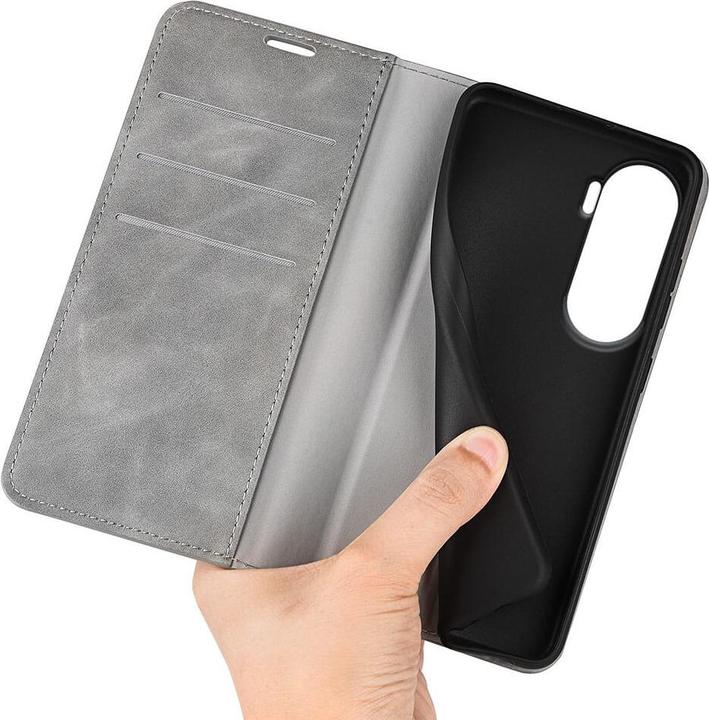 Productafbeelding Cover-Discount Honor 90 Lite - Stand Flip Hoesje Grijs (Honor 90 Lite)