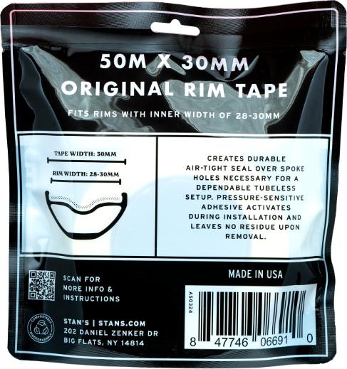 Immagine prodotto Notubes Original Rim Tape, Tubeless Felgenband 30mm breit, 50m Rolle (30 mm)