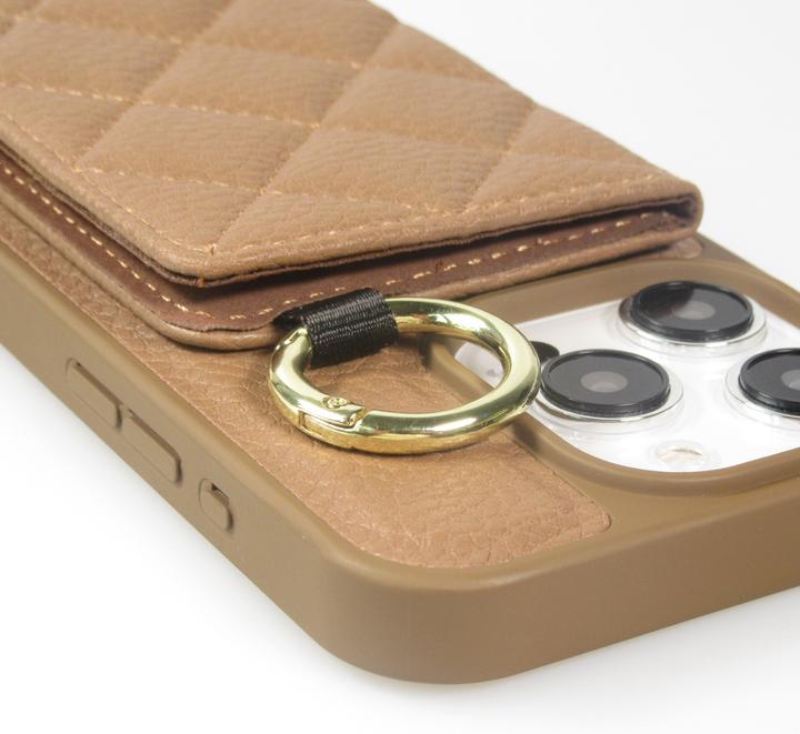 Actual product image PhoneLook Hülle Gepolstertes Leder mit Spiegel und Kartenfach grosse abnehmbare Riemen (Apple iPhone 15 Pro Max)