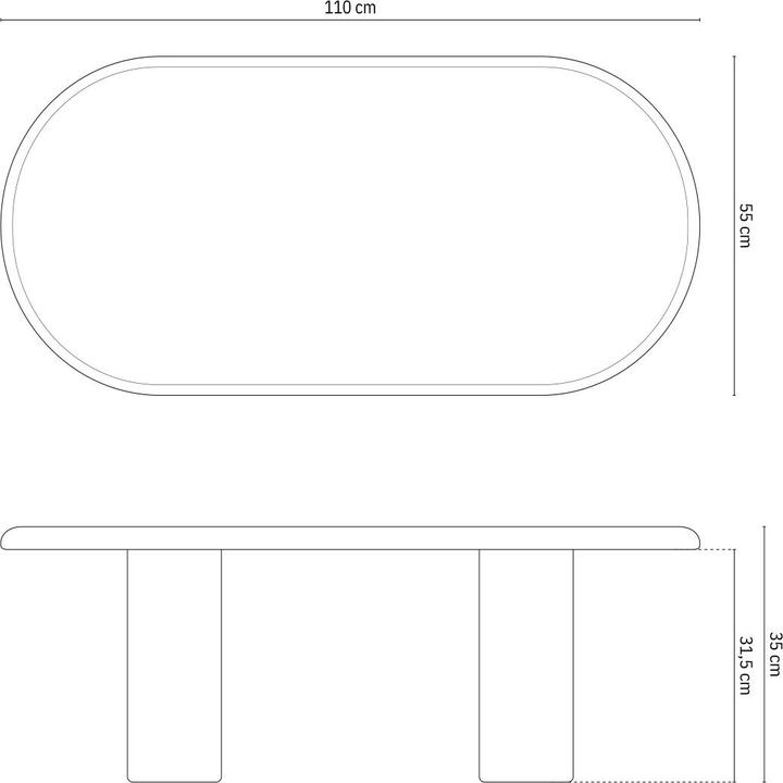 Image du produit Micadoni Table Basse, "Bufi", 110x55x35