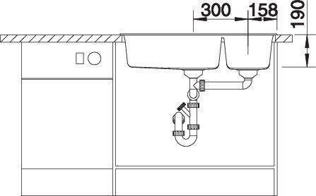 Produktbild Blanco METRA 9 (Einbauspüle, 86 cm, 50 cm)