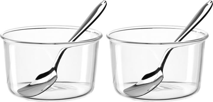 Leonardo Schale mit Löffel Vetro 4-teilig, Transparent (9 cm, 0.27 l, 4 x)