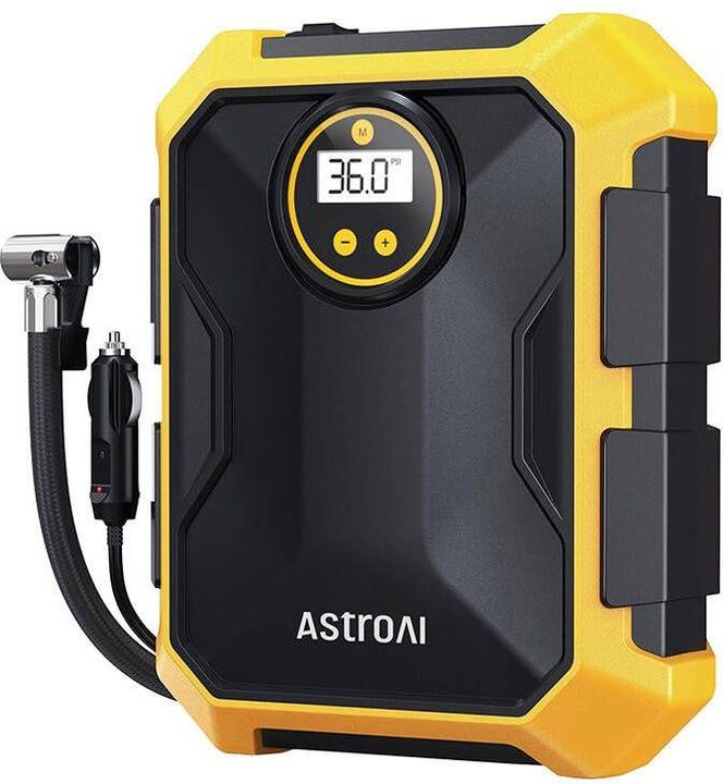 AstroAI CZK-3674 12V DC 100PSI Air Compressor (Yellow) (0.00 bar)