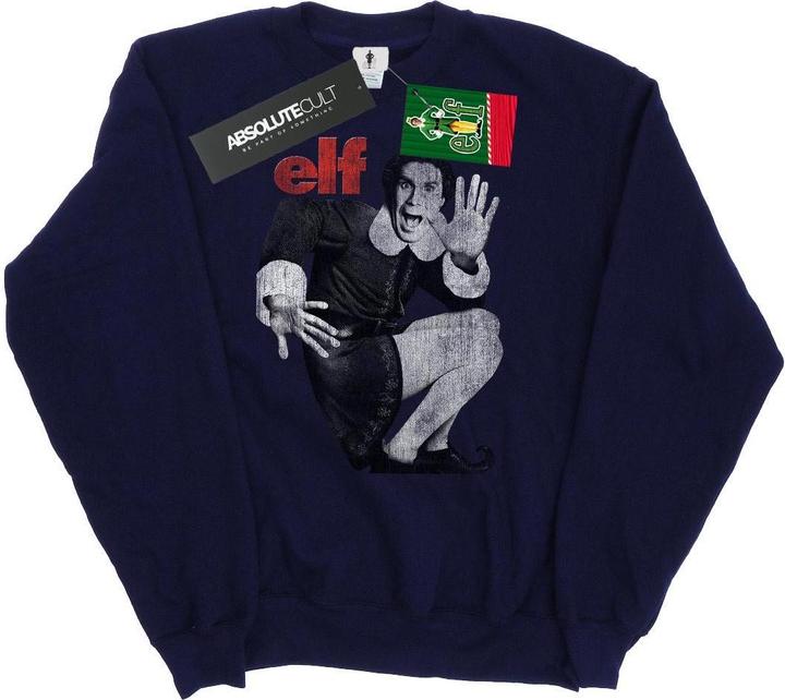Elf Mono Distressed Poster Sweatshirt (XL)