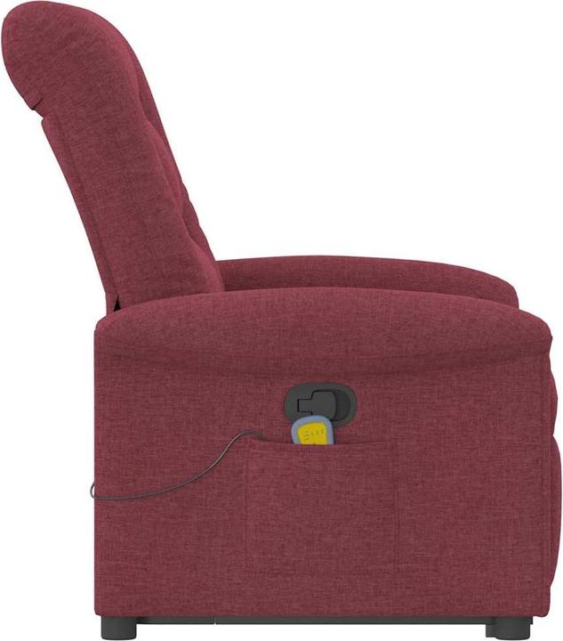 Immagine prodotto VidaXL Poltrona massaggiante con ausilio stand-up in tessuto rosso vino