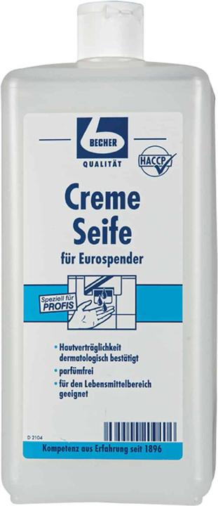 Becher Creme Seife weiss für Eurospender (Seifenlotion, 1000 ml)