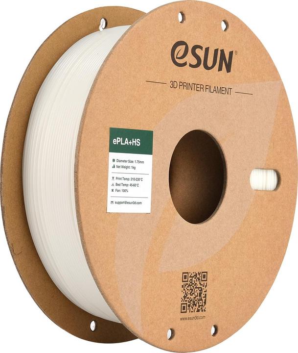 eSUN EPLA+HS 1,75mm WHITE 1kg (PLA+, 1.75 mm, 1000 g, White)