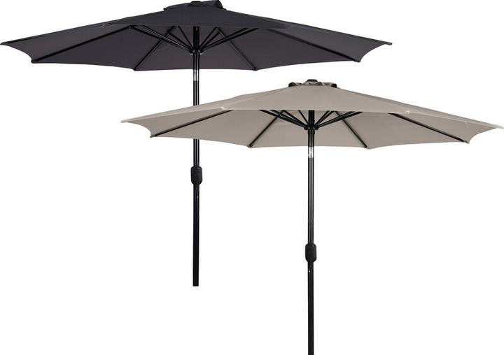 Image du produit Champ Parasol à manche central avec manivelle et fonction d'inclinaison