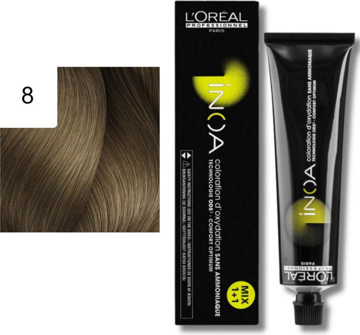 Image du produit L'Oréal Paris L'Oréal Inoa Coloration D'Oxydation Ammonia Free (8 Blond clair)