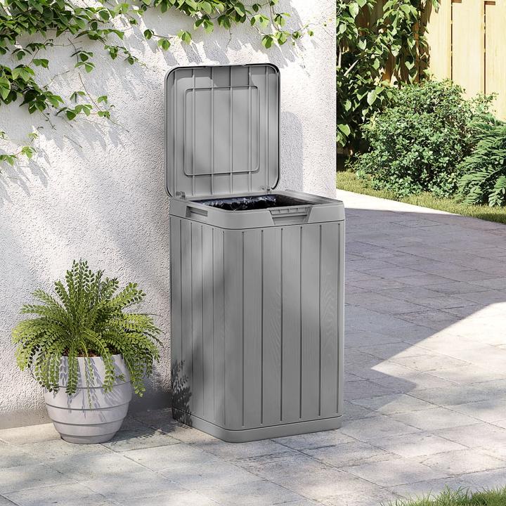 Produktbild VidaXL Outdoor-Mülltonne Grau 38x38x65 cm PP,Farbe: Grau (80 l)