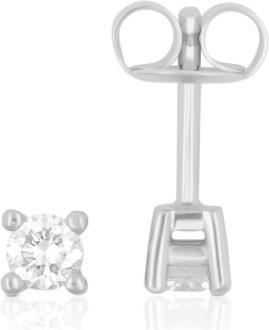 Muau Ohrstecker 4-Griff-Fassung (Weissgold 750)