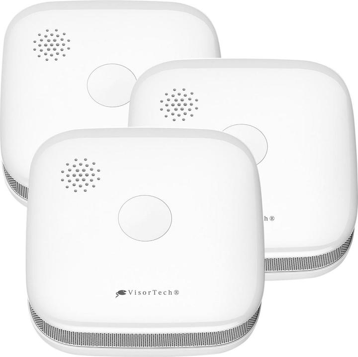Produktbild VisorTech 3er-Set drahtlos vernetzbare Funk-Rauchwarnmelder