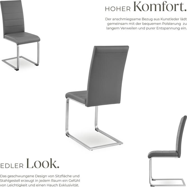 Produktbild tectake 4x Schwingstuhl