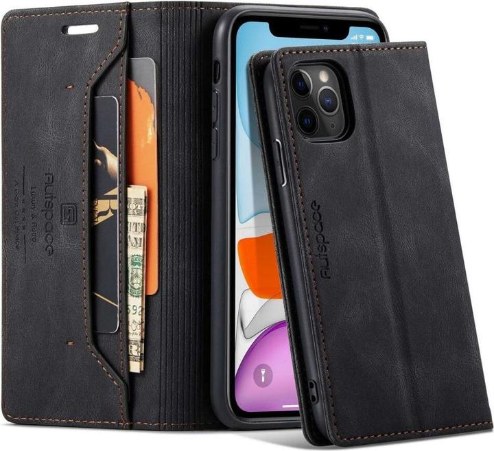 Image du produit Cover-Discount iPhone 11 Pro - Étui flip vintage noir (Apple iPhone 11 Pro)