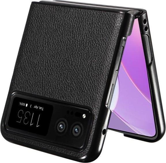 Actual product image MU Classic Litchi Leather Bookcover Series (Motorola Razr 40)