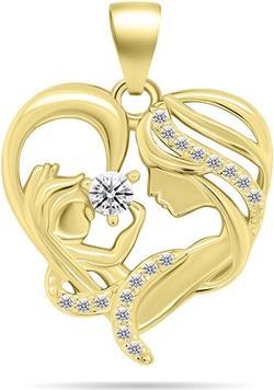 Brilio Silver - Beautiful gold plated Madonna pendant PT127Y