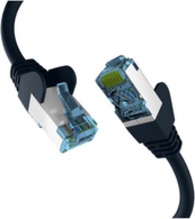 Actual product image M-Cab CAT7 BLACK 0.15M RAW CABLE RJ45 (S/FTP, CAT7, 0.15 m)