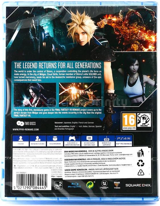 Produktbild Square Enix Final Fantasy VII Remake (PS4, EN)