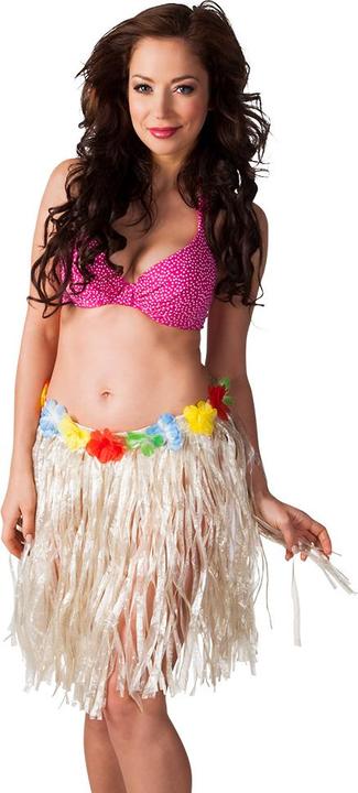 Image du produit Boland Jupe de raphia Hawaii Ell : Avec couronne de fleurs (Taille unique)