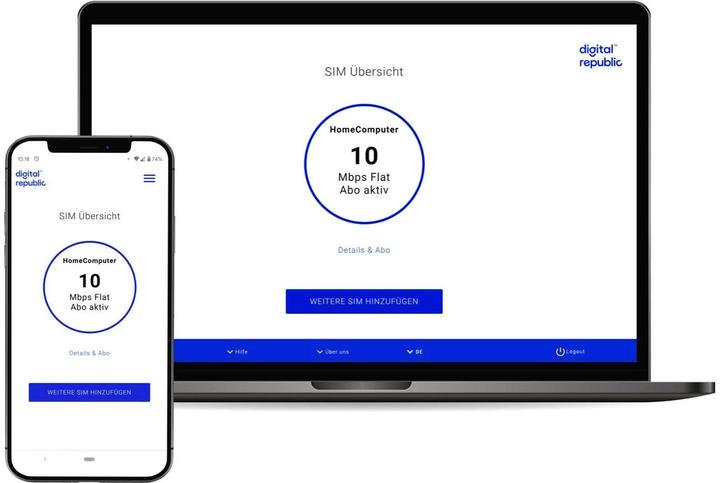 Produktbild Digital Republic SIM-Karte Unlimitiert Internet für 30 Tage - Medium Speed (30 Tage unlimitiert 10 Mbit/s)