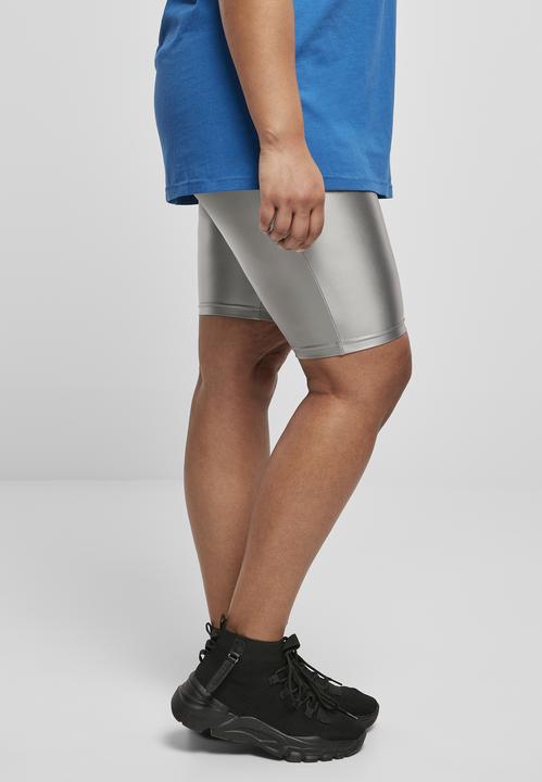 Actual product image Urban Classics Ladies Highwaist Shiny Metallic Cycle Shorts (4XL)